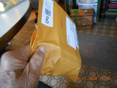 In the mailbox today was a manila envelope all wrapped up with the strangest bulge in the middle.
