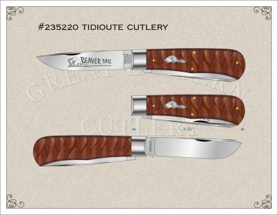 2020 GEC 23 trapper 2 blade jigged brazilian cherry wood
