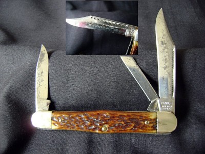 Camillus 72 Scout - '46 to '50 Bone Handle - Open & Blade Etch.JPG