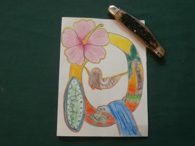Hawaii-themed "Q"