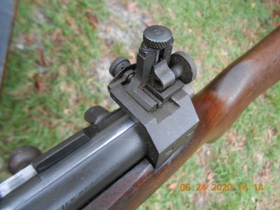 Another view of the rear sight, notice the "U.S.Property" stamp.
