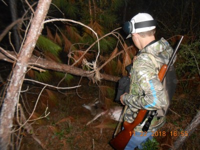 Thanksgiving 2018, 12 days after Hurricane Michael, grandson with the same 788 only with a 3X9 Redfield 'scope.