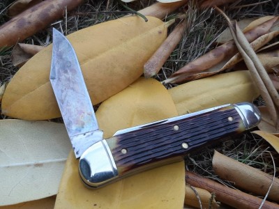 GEC Maher &amp; Grosh Texas Ranger Whittler antique yellow