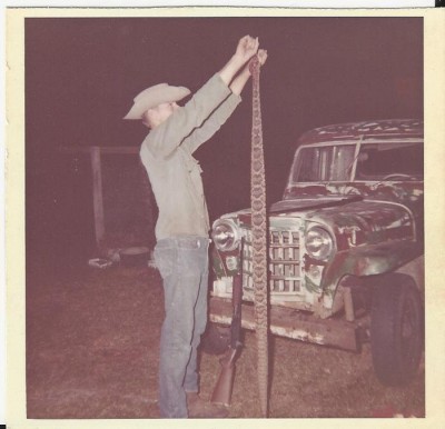 This was about 58 years ago, me and the snake were both slim and trim.