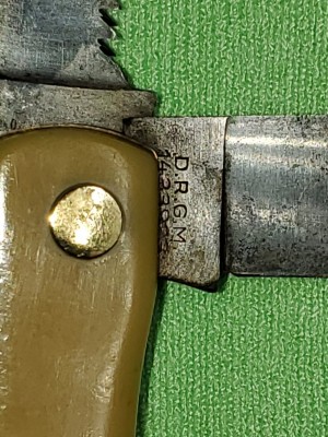 After cleaning, stamp on pile side of tang