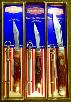 CAMILLUS 165, 177 &amp; 179 (left to right) Pocket Knives.