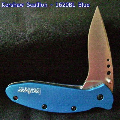 Kershaw Scallion - 1620BL Blue Half Open^.JPG
