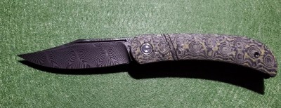 CIVIVI Appalachian Drifter C2015DS-3 Layered Yellow G10 and Carbon Fiber Handle Black Hand Rubbed Damascus Blade $93 (5).jpg