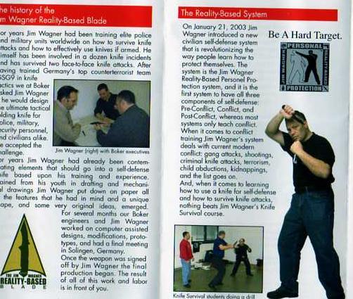brochure included with knife