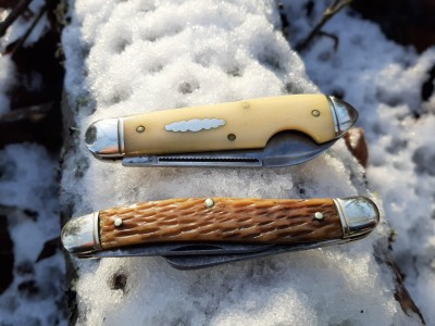 '13 Northfield ivory bone - '46-'73 Schrade Walden 895