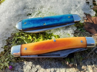 Tidioute 78 blue camel - Schrade USA 8 OT Jeffinn orange