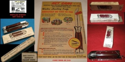 I wish I had a larger version of this image. The central ad dates from 1949.