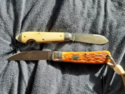 '13 #85 EZO LL Bullet End smooth ivory bone - '14 #47 Viper antique amber
