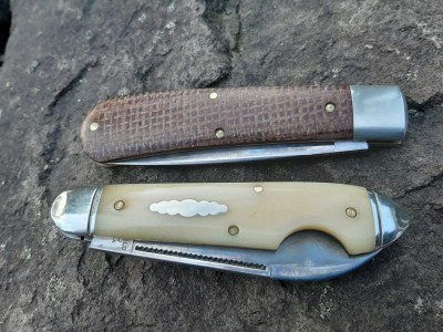Tidioute #74 Mustang burlap - Northfield #85 Bullet end ivory bone