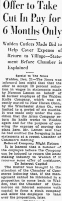 Walden Knife Company &amp; Winchester Arms Company mentioned.