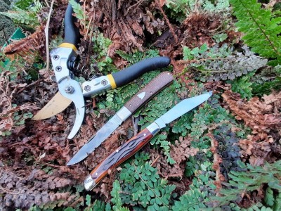 Tidioute 74 Mustang burlap - Schrade 8 OT Jeffinn wormgroove