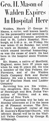 Walden Knife Company Sick And Burial Society mentioned.