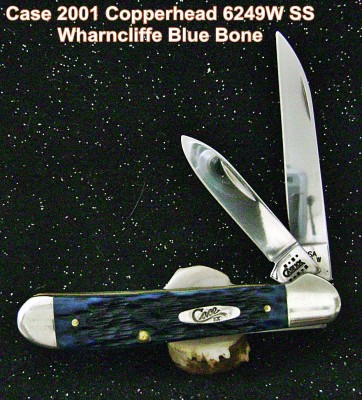 Case 2001 Copperhead 6249W SS Wharncliffe Blue Bone - Mark Open Labeled.JPG