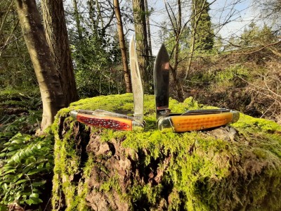 Schrade 61OT Jeffin Bones - Case 63046 honey golden bone