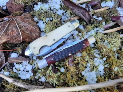 '13 Northfield 85 EZO ivory bone - '72 Case 32  red bone