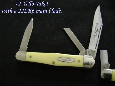 Camillus 72 Yellow - 22LR6 Main Blade- 1997 Labeled with Tang Stamp insert.JPG