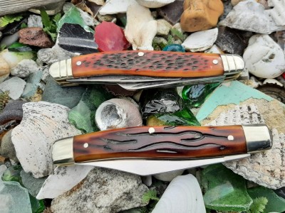 Schrade 61 OT Stockman - Schrade 8 OT single blade mod