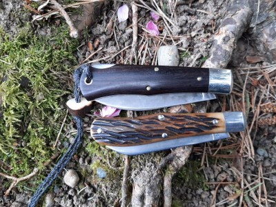 2013 Tidioute #72 lock back ebony - 2013 Tidioute #92 Eureka antique jigged bone