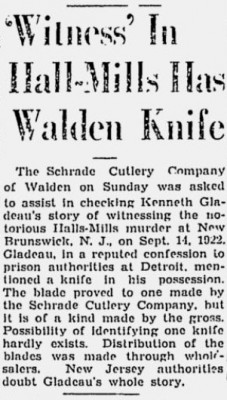 Schrade Cutlery Company mentioned.
