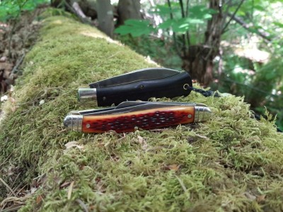 Tidioute 720113 Scout LB ebony wharn - Schrade USA 61 OT Stockman Jeffinn bone