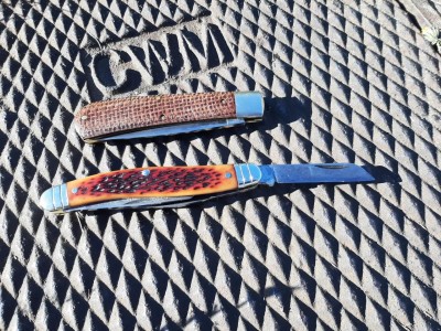 Tidioute #74 Mustang burlap - Schrade USA 61 OT Jeffinn bone