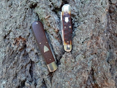 GEC 74 Mustang burlap - GEC Maher Grosh 29 Ranger whittler antique yellow bone