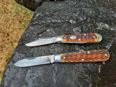 GEC boys knives, Cripple Creek #14 clip, Huckleberry #15 spear