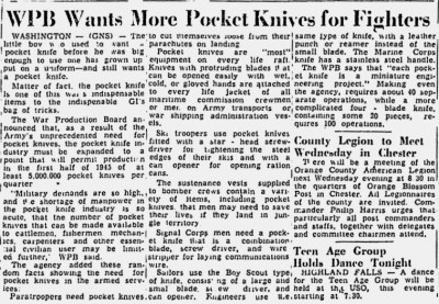 Good Article On Military Pocket Knives.