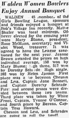 Dorothy Schrade mentioned.