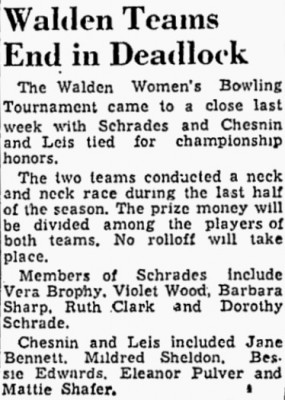 Dorothy Schrade mentioned.