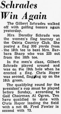 Dorothy Schrade &amp; Gilbert Schrade mentioned