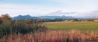 Farmland and hills near Nehalem Oregon