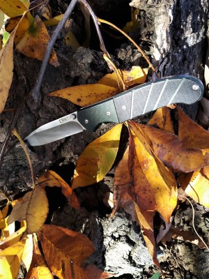 CRKT Ignitor on a log.jpg