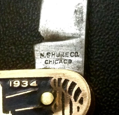 N.SHURE CO.<br />CHICAGO Tang Stamp.