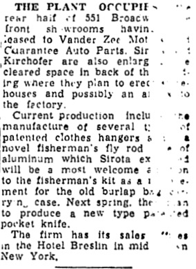 Picture #2 - Second and final clue, <br />"Next spring, they plan to produce <br />a new type patented pocket knife."