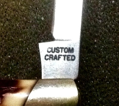 Secondary Blade Front Tang Stamp.