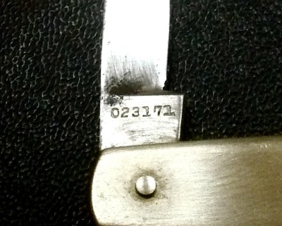 Main Blade-Back Tang Stamp.