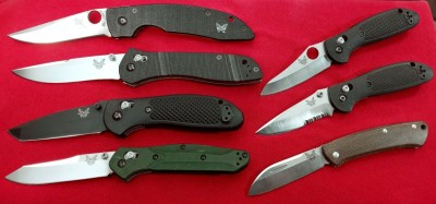 These are most of my Benchmade EDC's, except in an early Walter Brendt model, which was my first Benchmade and also one of my favorite knives of any brand.