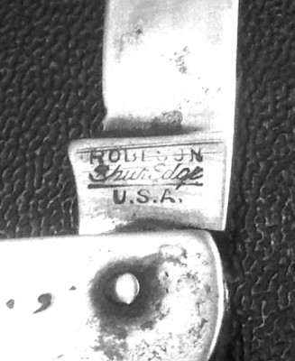 ROBESON Tang Stamp-<br />On This Pattern Or Style Of Pocket Knife.