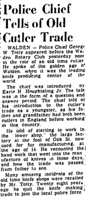 Article On Walden Knife Production.