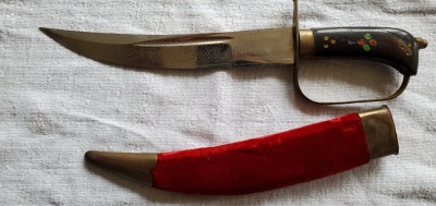 Arabic lettering on blade - Kirpan Factory