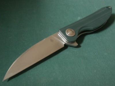 Kizer Vanguard Swaggs Sway Back Liner Lock Green G-10