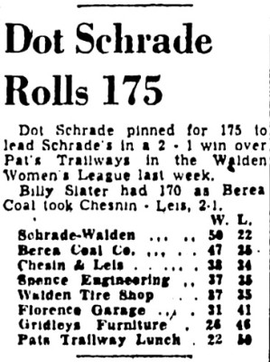 Dorothy "Dot" Schrade Mentioned.