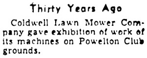 The Powelton Club Is A Country Club Golf Course.<br />Thirty Years Ago Would Make This April, 1921.