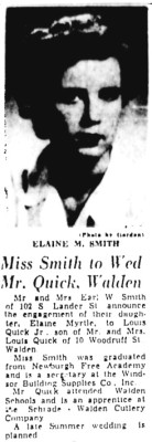 Engagement Announcement-<br />Schrade Walden Cutlery Company Mentioned.